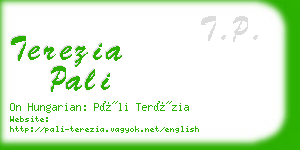 terezia pali business card